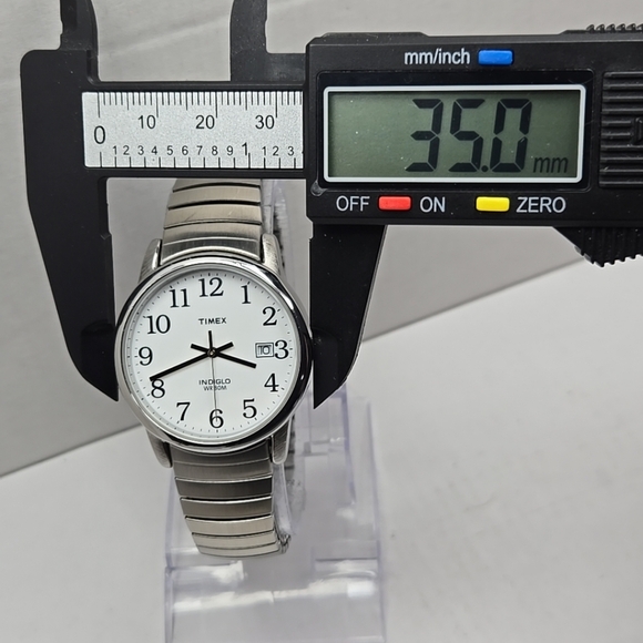 Timex Men's Watch T2H451 Quartz White Date Dial Expansion Band 35mm New Battery - Picture 4 of 11